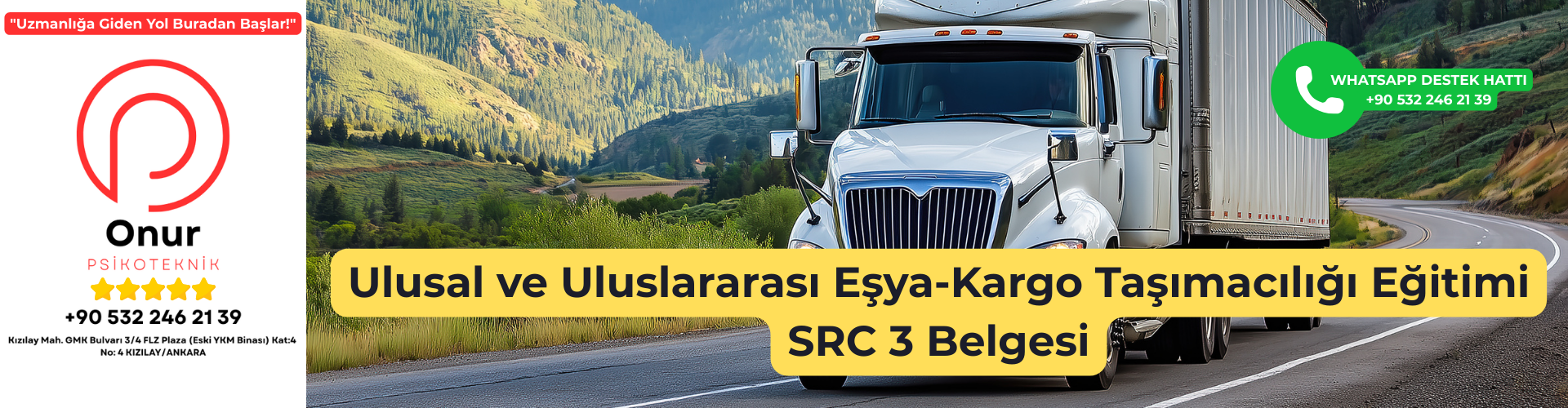 Ulusal ve Uluslararası Eşya-Kargo Taşımacılığı Eğitimi SRC 3 Belgesi