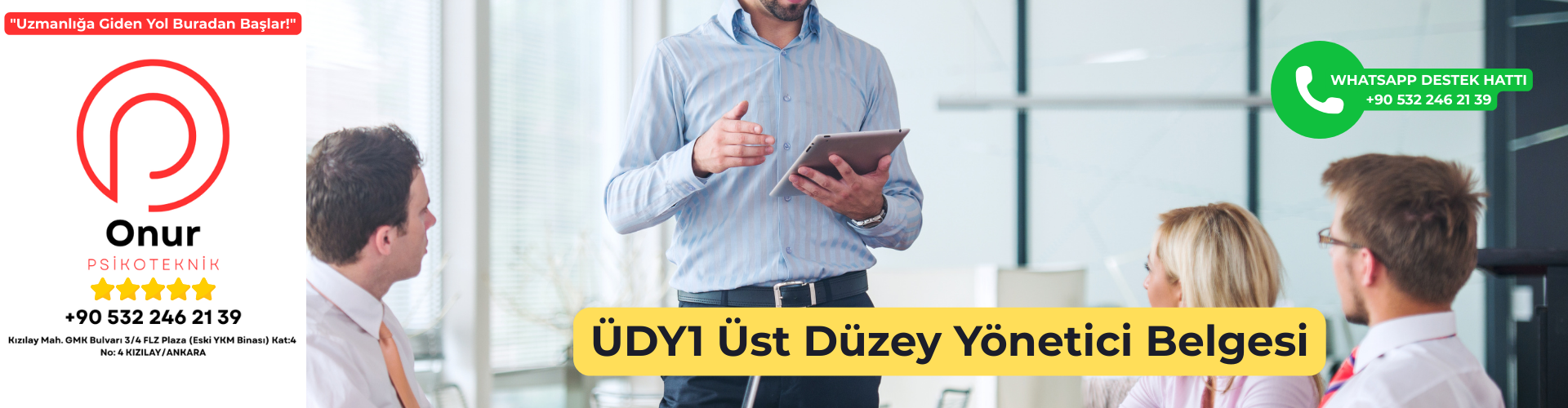 ÜDY1 Üst Düzey Yönetici Belgesi